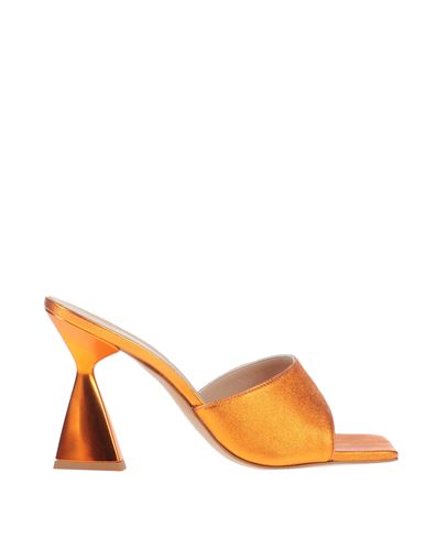 Marc Ellis Woman Sandals Orange Size 10 Soft Leather