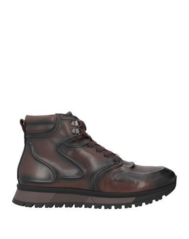 Baldinini Man Sneakers Dark Brown Size 13 Calfskin