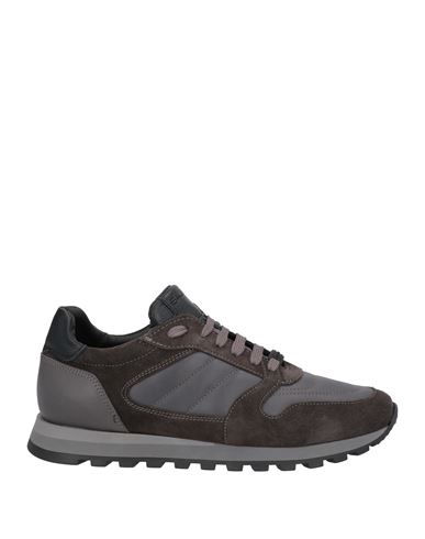 Baldinini Man Sneakers Lead Size 13 Calfskin In Grey