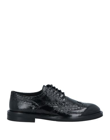 Shop Baldinini Woman Lace-up Shoes Black Size 8 Soft Leather