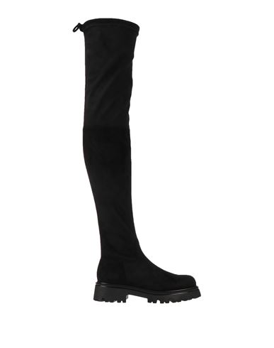 Baldinini Woman Knee Boots Black Size 10 Textile Fibers