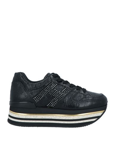 Hogan Woman Sneakers Black Size 9 Soft Leather
