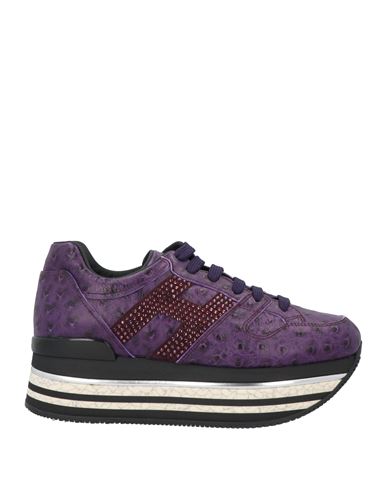Hogan Woman Sneakers Purple Size 10 Soft Leather