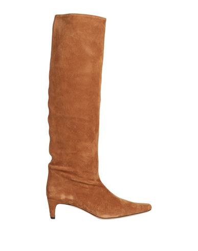 Shop Staud Woman Boot Camel Size 8 Lambskin In Beige