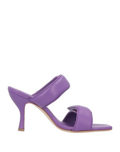 Gia Borghini Woman Sandals Purple Size 8.5 Soft Leather