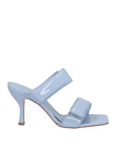 Gia Borghini Woman Sandals Sky Blue Size 11 Soft Leather