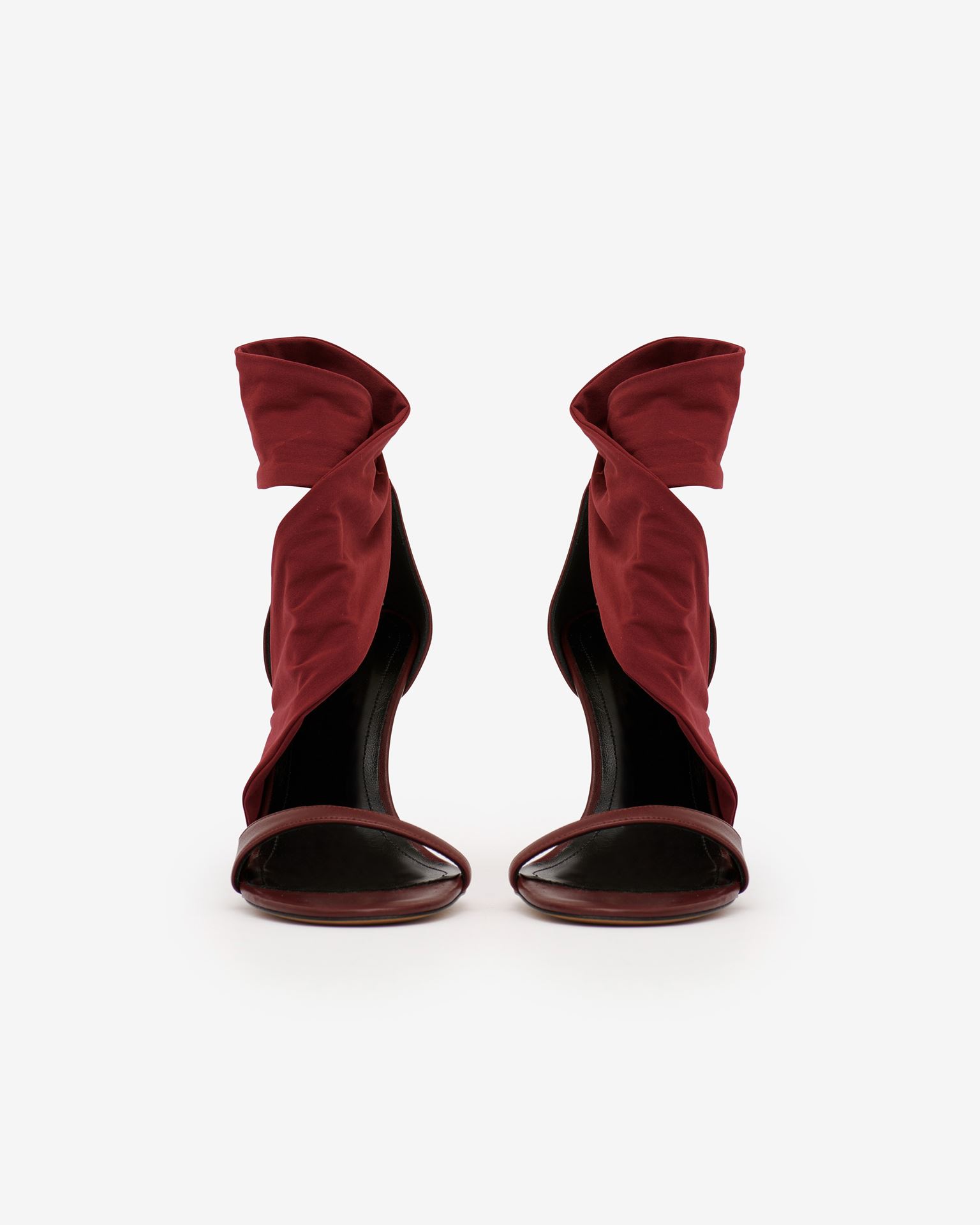 Isabel Marant Askja Calfskin Leather Sandals In Red