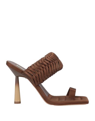 Shop Gia Rhw Gia / Rhw Woman Thong Sandal Brown Size 7.5 Textile Fibers