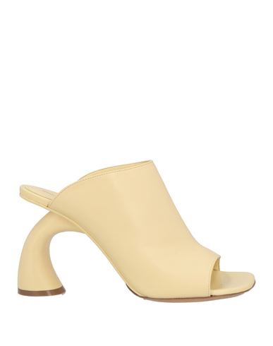 Dries Van Noten Woman Sandals Light Yellow Size 8 Soft Leather