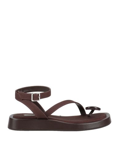 Gia Rhw Gia / Rhw Woman Thong Sandal Cocoa Size 8.5 Textile Fibers In Brown