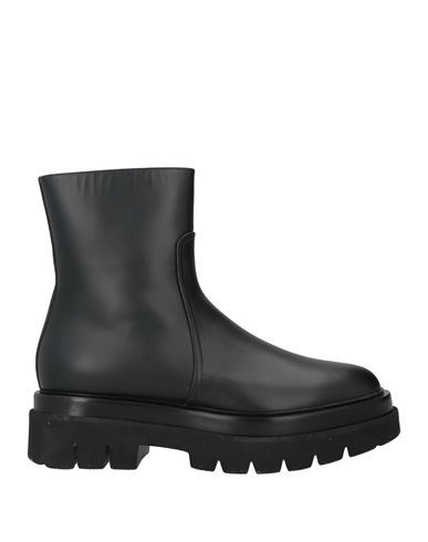 Santoni Woman Ankle Boots Black Size 12 Soft Leather