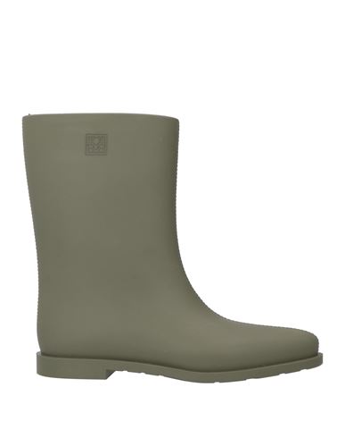 Shop Totême Toteme Woman Ankle Boots Military Green Size 8 Rubber