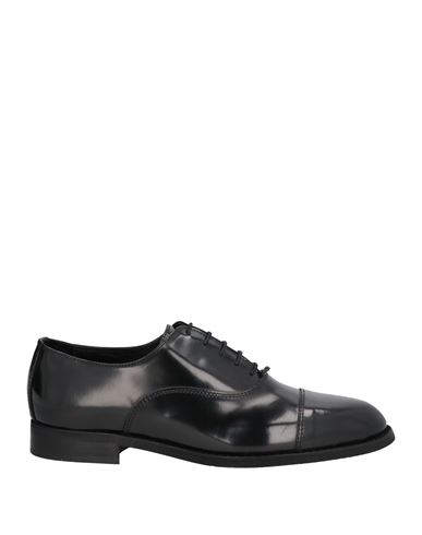 Shop Baldinini Man Lace-up Shoes Black Size 8 Soft Leather