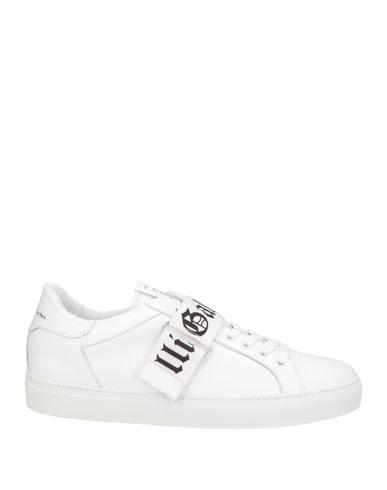 John Galliano Man Sneakers White Size 9 Soft Leather, Textile Fibers
