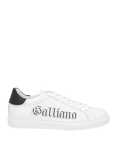 John Galliano Man Sneakers White Size 13 Soft Leather