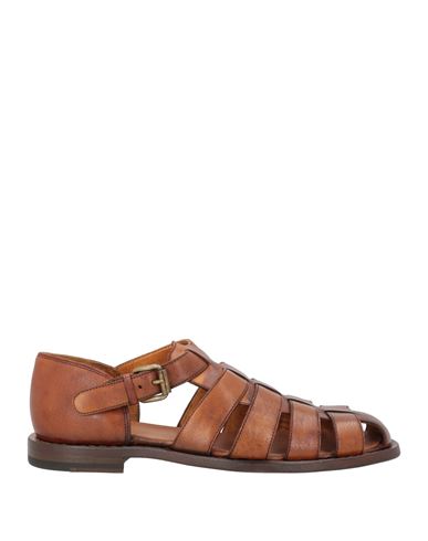Shop Alexander Hotto Man Sandals Tan Size 8 Soft Leather In Brown
