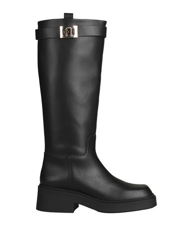 Furla Woman Knee Boots Black Size 11 Soft Leather