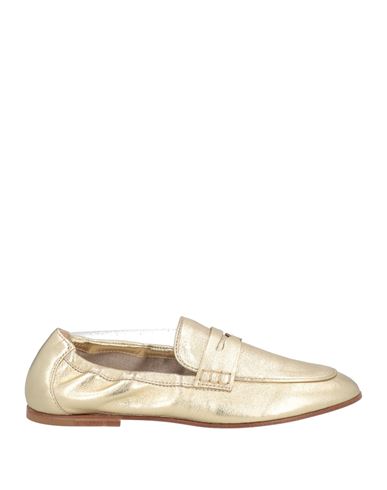 Tod's Woman Loafers Gold Size 6 Soft Leather