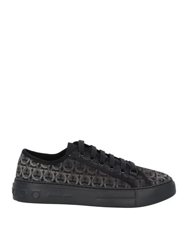 Ferragamo Man Sneakers Black Size 9 Textile Fibers