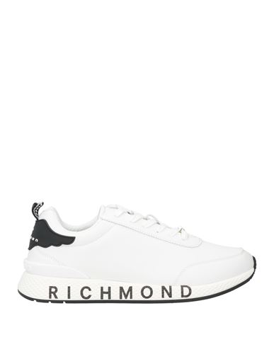John Richmond Man Sneakers White Size 13 Soft Leather