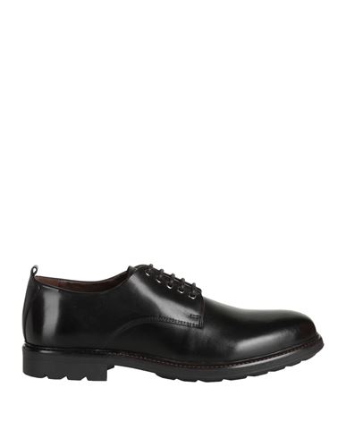 Cafènoir Man Lace-up Shoes Black Size 8 Soft Leather