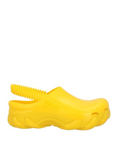 GCDS GCDS MAN MULES & CLOGS YELLOW SIZE 11-12 RUBBER