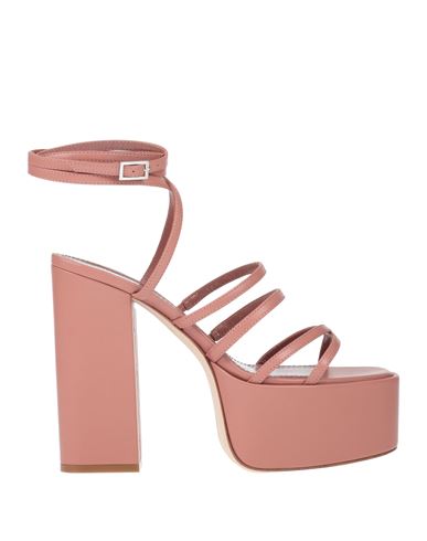 Paris Texas Woman Sandals Pastel Pink Size 11 Soft Leather