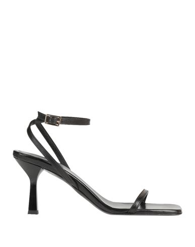 Shop Semicouture Woman Sandals Black Size 7 Leather