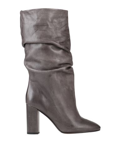 Rebel Queen Woman Knee Boots Lead Size 10 Soft Leather In Grey