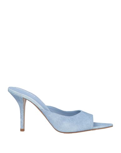 Gia Borghini Woman Sandals Light Blue Size 9 Textile Fibers