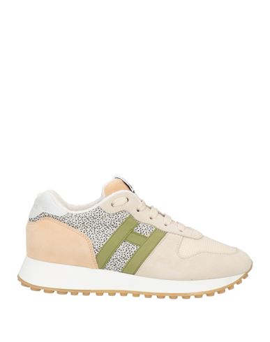 Shop Hogan Woman Sneakers Off White Size 6 Soft Leather, Textile Fibers
