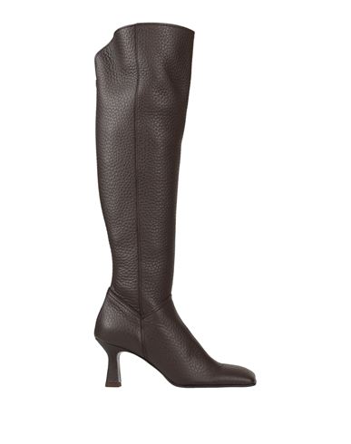 Zinda Woman Knee Boots Dark Brown Size 10 Soft Leather