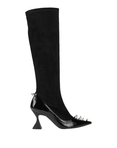 Ras Woman Knee Boots Black Size 7 Textile Fibers