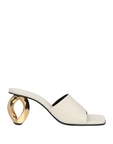 Jw Anderson Woman Sandals Cream Size 10 Soft Leather In White