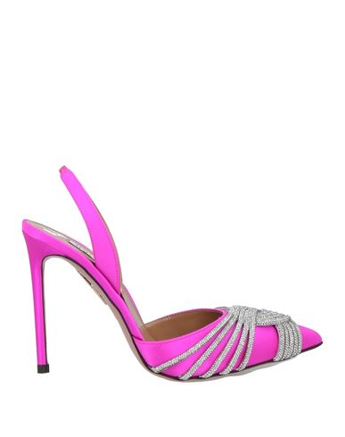 Aquazzura Woman Pumps Fuchsia Size 6 Textile Fibers In Pink