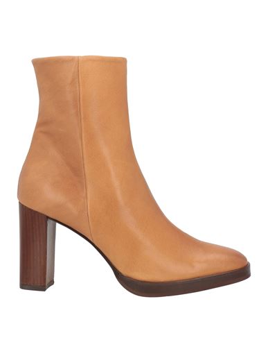 Shop Zinda Woman Ankle Boots Camel Size 8 Soft Leather In Beige