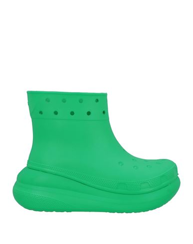 Crocs Woman Ankle Boots Green Size 9 Rubber