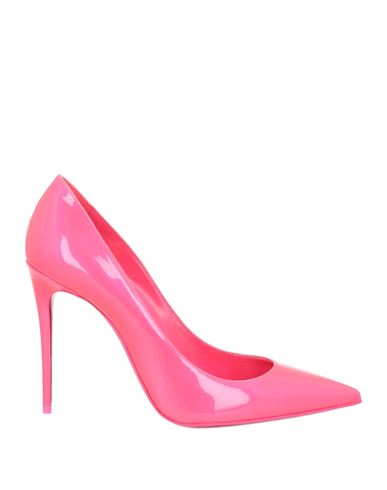 Shop Christian Louboutin Woman Pumps Fuchsia Size 8 Leather In Pink
