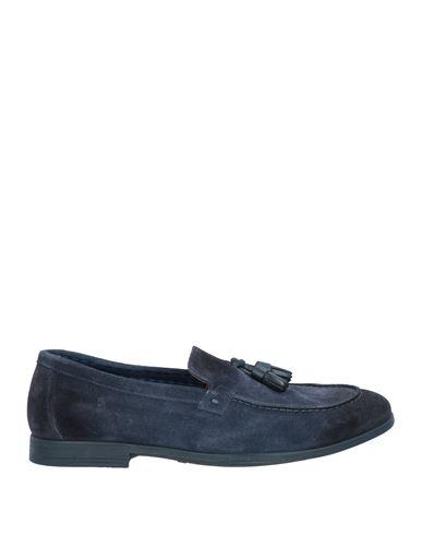 Doucal's Man Loafers Slate Blue Size 8 Soft Leather