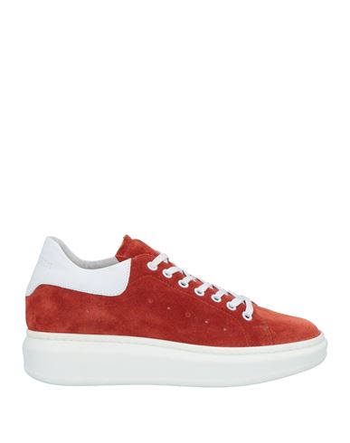 Shop Rebel Queen Woman Sneakers Rust Size 8 Leather In Red