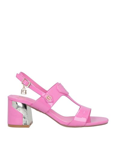 Laura Biagiotti Woman Sandals Fuchsia Size 10 Textile Fibers In Pink
