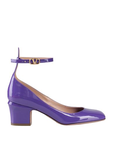 Valentino Garavani Woman Pumps Purple Size 8 Leather
