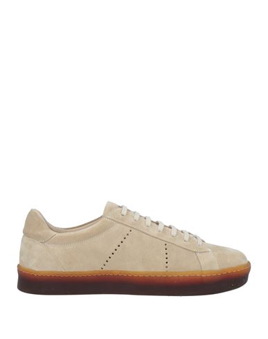 Shop Lemargo Man Sneakers Sand Size 9 Soft Leather In Beige