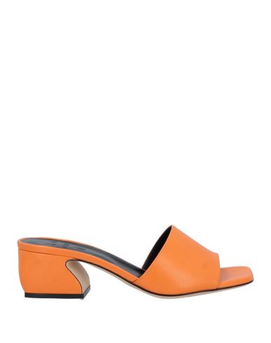 Si Rossi By Sergio Rossi Woman Sandals Orange Size 9 Soft Leather