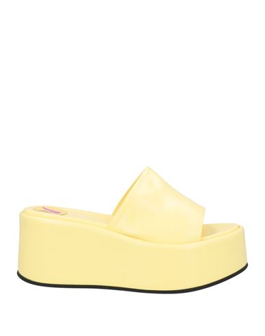 Bettina Vermillon Woman Sandals Light Yellow Size 10 Textile Fibers