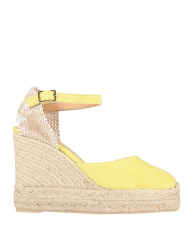 CASTAÃ±ER CASTAÑER WOMAN ESPADRILLES LIME GREEN SIZE 7.5 TEXTILE FIBERS 