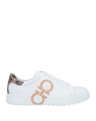 Ferragamo Woman Sneakers White Size 10.5 Calfskin