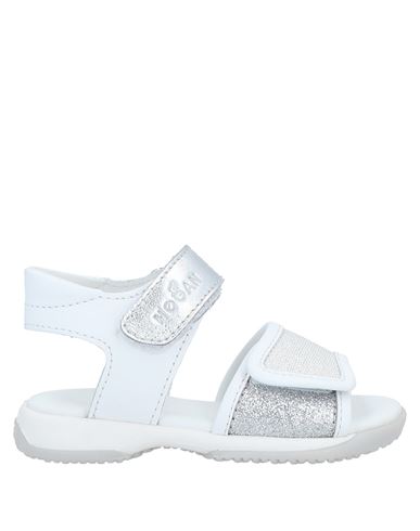 Hogan Babies'  Toddler Girl Sandals White Size 9c Soft Leather, Textile Fibers In Multi