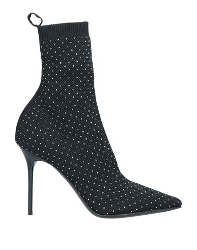Shop Balmain Woman Ankle Boots Black Size 8 Textile Fibers