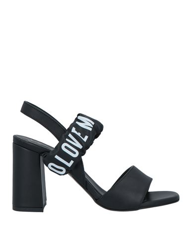 Love Moschino Woman Sandals Black Size 10 Soft Leather